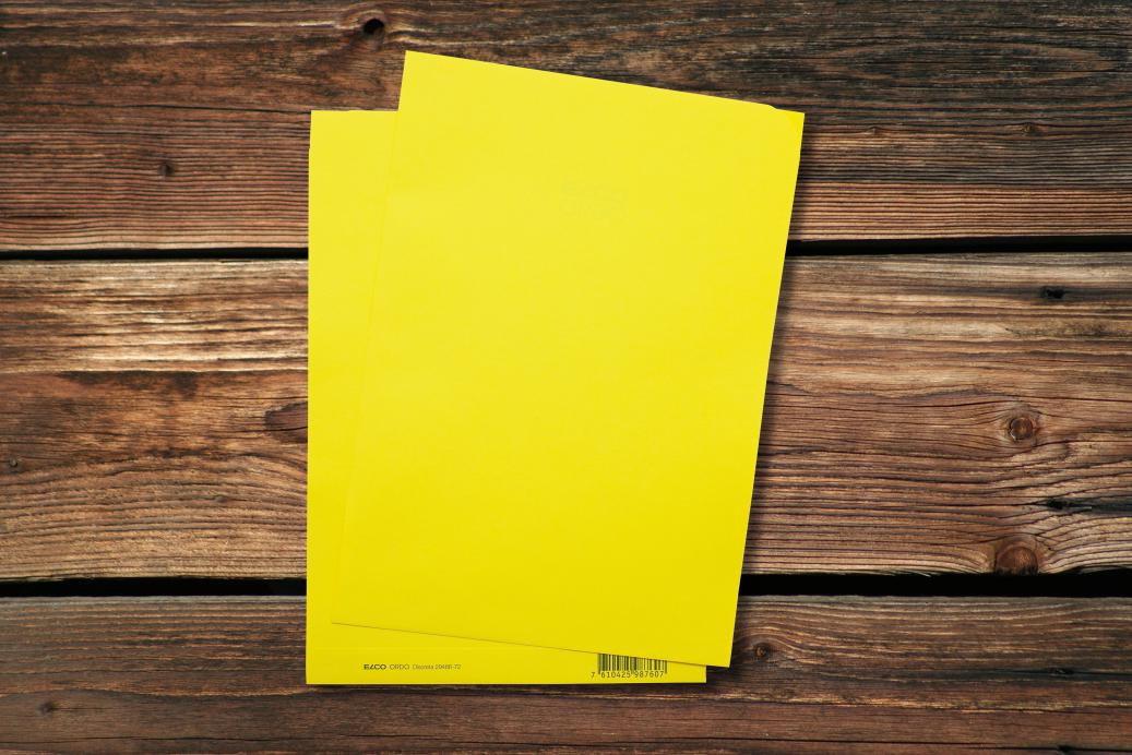 Ordnungsmappen 220x310 mm Intensivgelb 120 g/qm